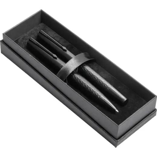 Alex Varga Galexia Ball Pen & Rollerball Set Gift Box Open